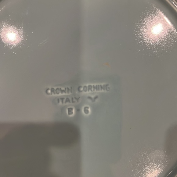 RARE - Crown Corning 11" Dinner Plates - Italy "B-6" - Prego Aqua Teal Turquoise - Picture 5 of 10